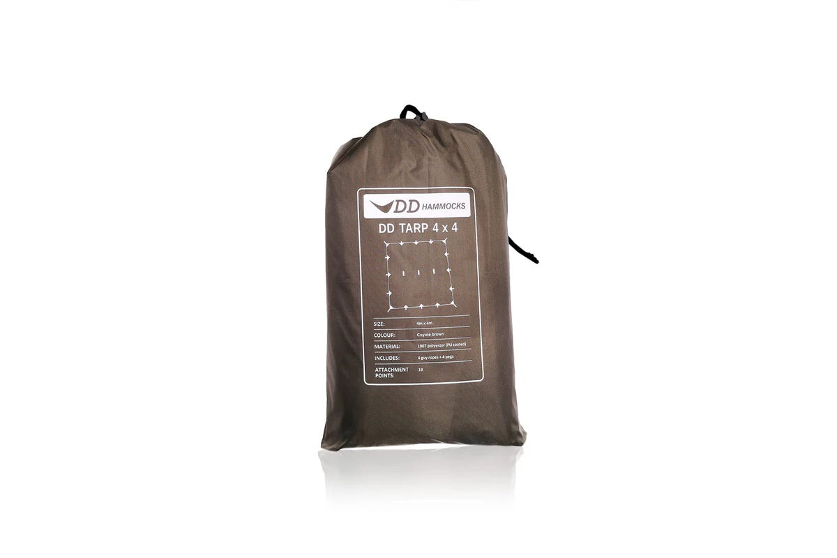 4m x 4m tarp DD Tarp 4x4 Coyote Brown