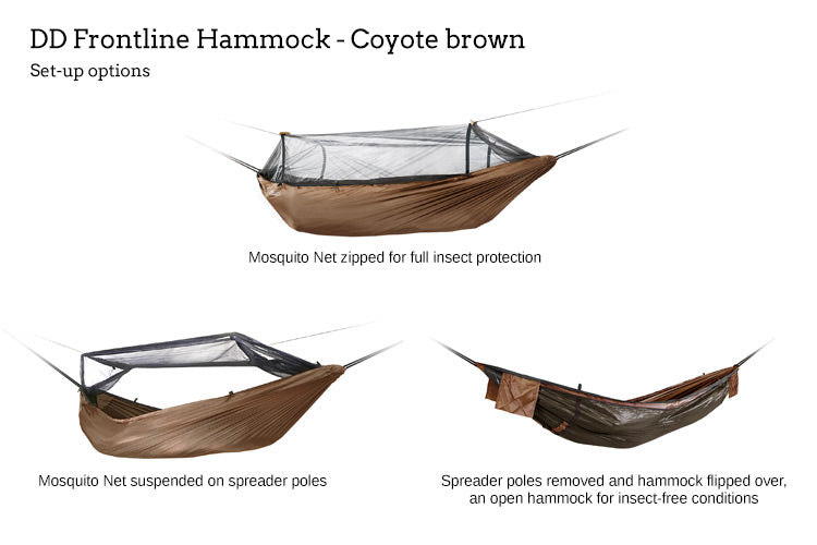 DD Frontline Hammock - built in mosquito net – DD Hammocks