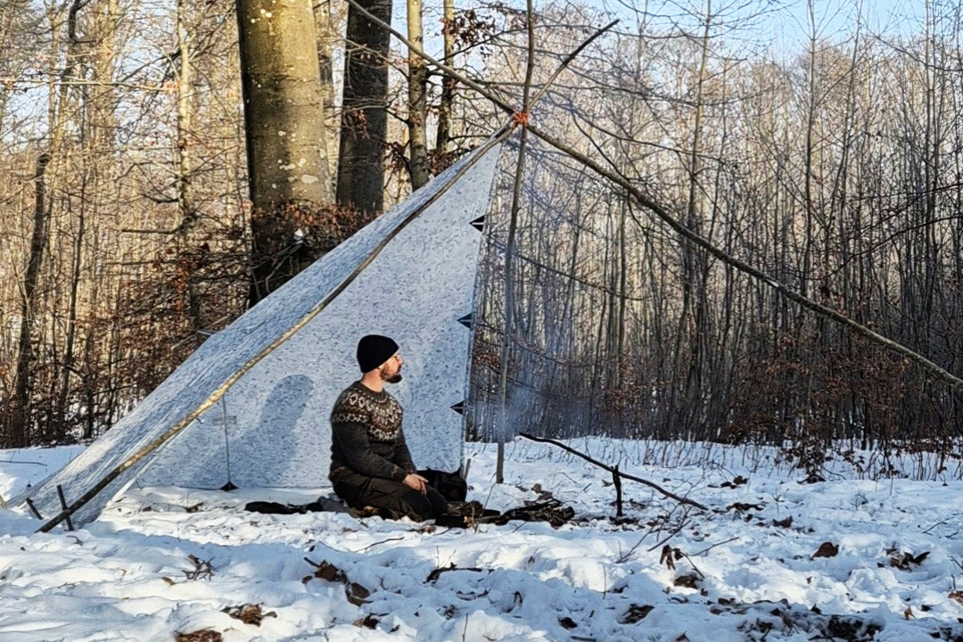 winter camping with a tarp DD Tarp 3x3