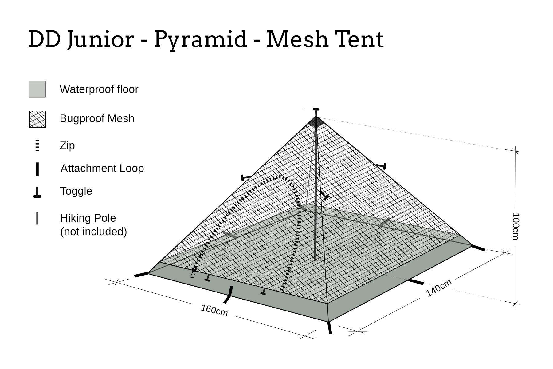 DD Junior - Pyramid Mesh Tent – DD Hammocks