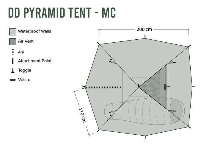 DD Pyramid Tent - MC – DD Hammocks