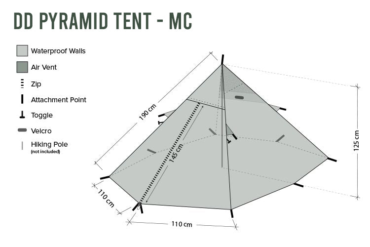 DD Pyramid Tent - MC – DD Hammocks