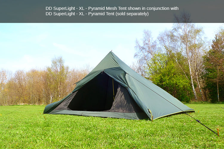 DD SuperLight- XL Pyramid Tent ピラミッドテント DD SuperLight - XL - Pyramid Mesh Tent – DD Hammocks