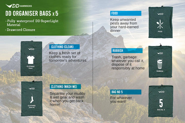 DD - Organiser bags x 5