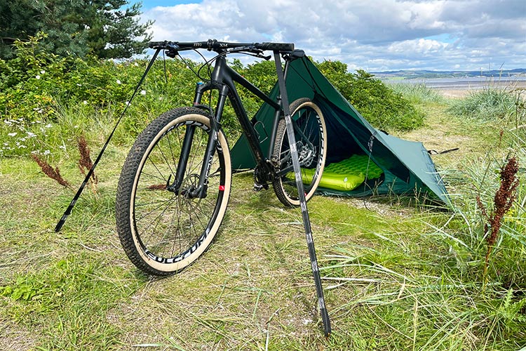 bikepacking tarp setup DD SuperLight