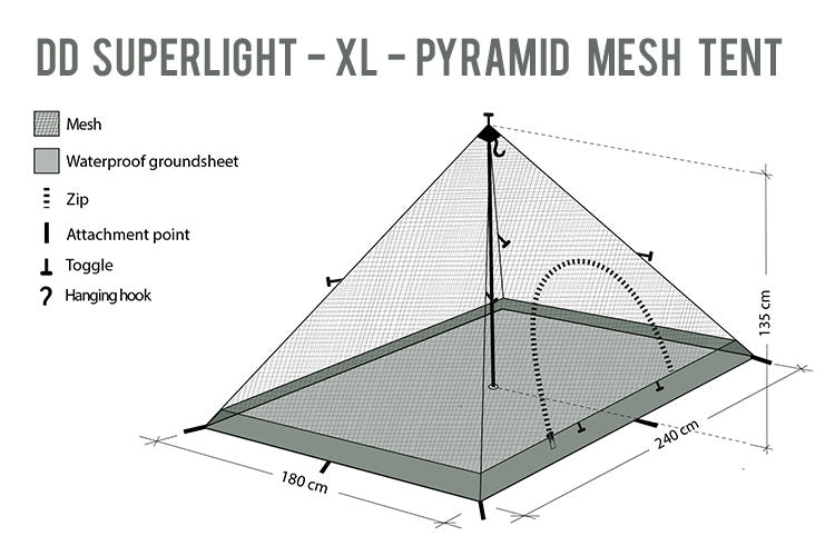 DD SuperLight - XL - Pyramid Mesh Tent