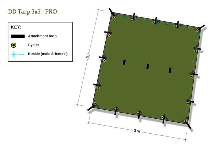 DD Tarp 3x3 - PRO - Olive Green